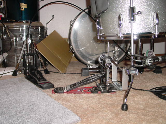 Remote bass drum pedal clearance